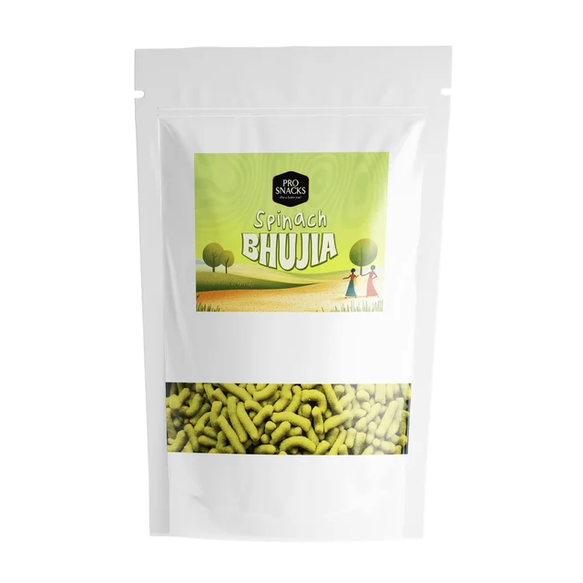 PRO SNACKS Spinach Bhujiya | Pack of 2 x 50g | No Palm Oil